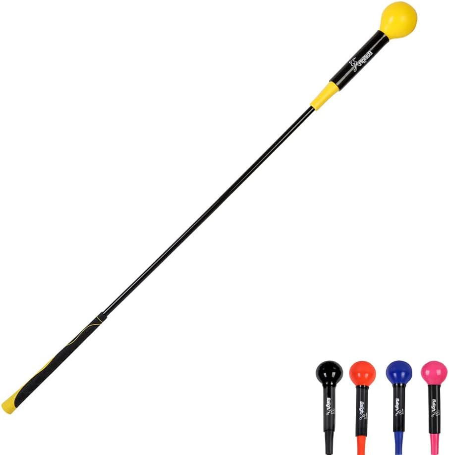 Golf Training Aid Stick,Golf Swing Tempo Trainer,Golf Trainer Accessories,Golf Warm up Stick for Strength & Balance,Tempo & Flexibility Training,Golf Gifts(48 Inch)